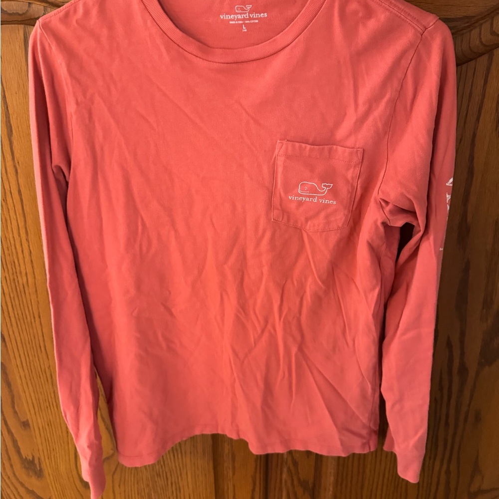 Vineyard Vines Pink Long Sleeve Tee Soft Cotton Blend